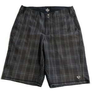 Pearl Izumi Mens XL Plaid Cycling Shorts Commuter Trail